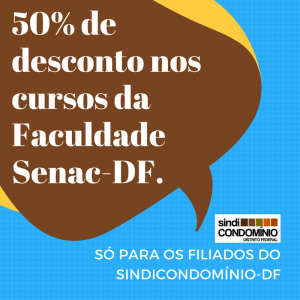 50% de desconto nos cursos da Faculdade Senac-DF
